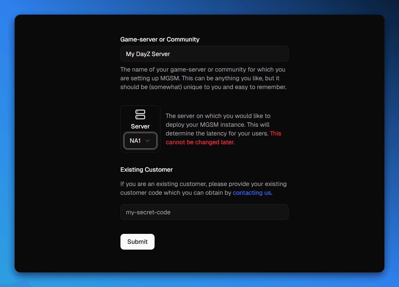 Create Account