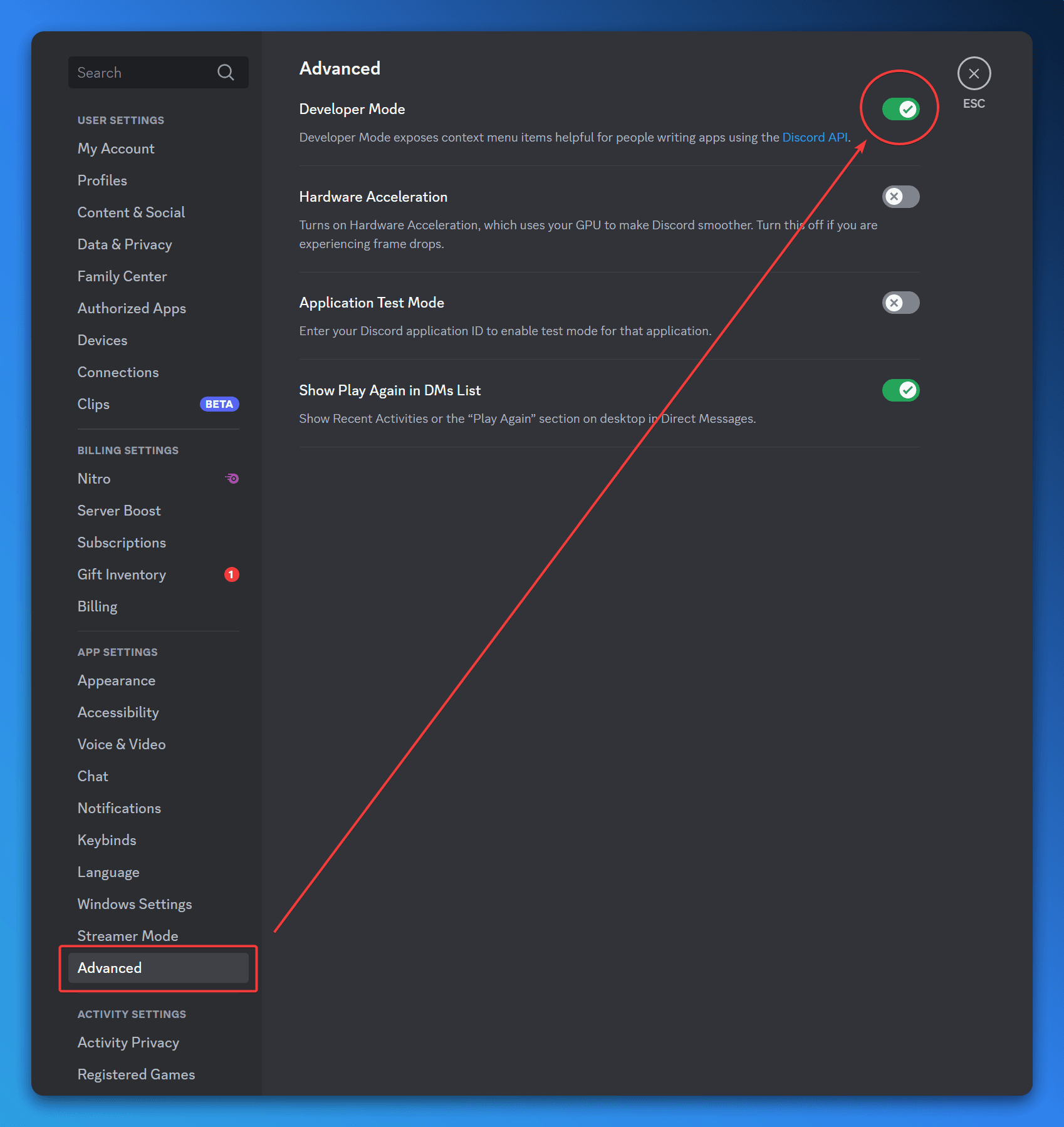 Developer Mode