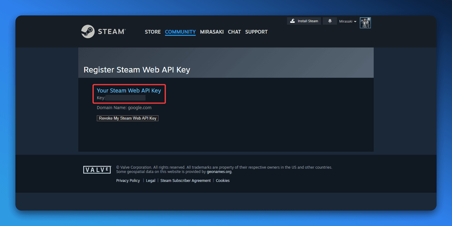Steam API Key