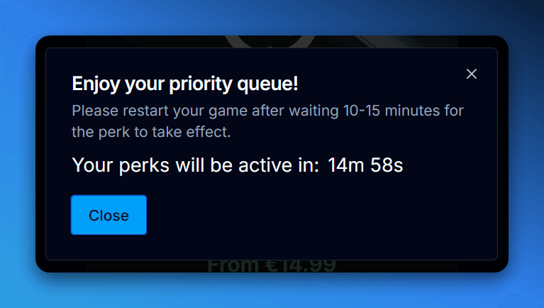 Success Message Timer